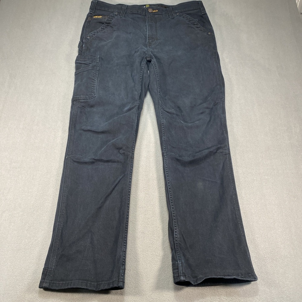 Ariat Rebar M5 Men 36x32 Black Workwear Stretch 7 Pocket